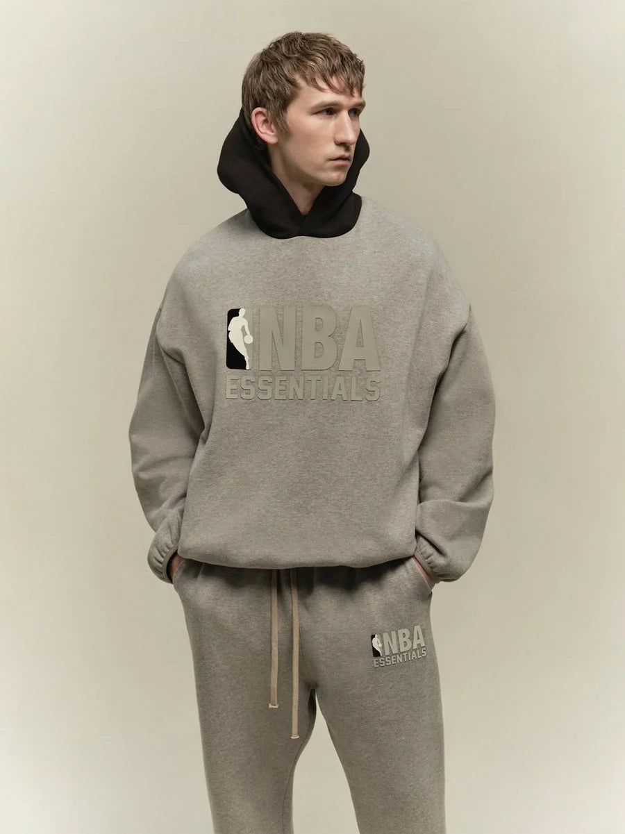 Fear of God EssentialsPULL OVER HOODIE - NBA - Warm Heather/Black