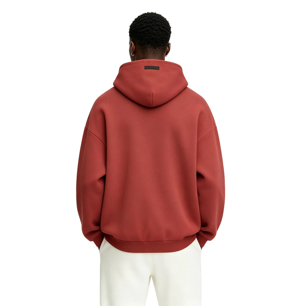 Fear of God Essentials-Fleece Hoodie 'Crimson'