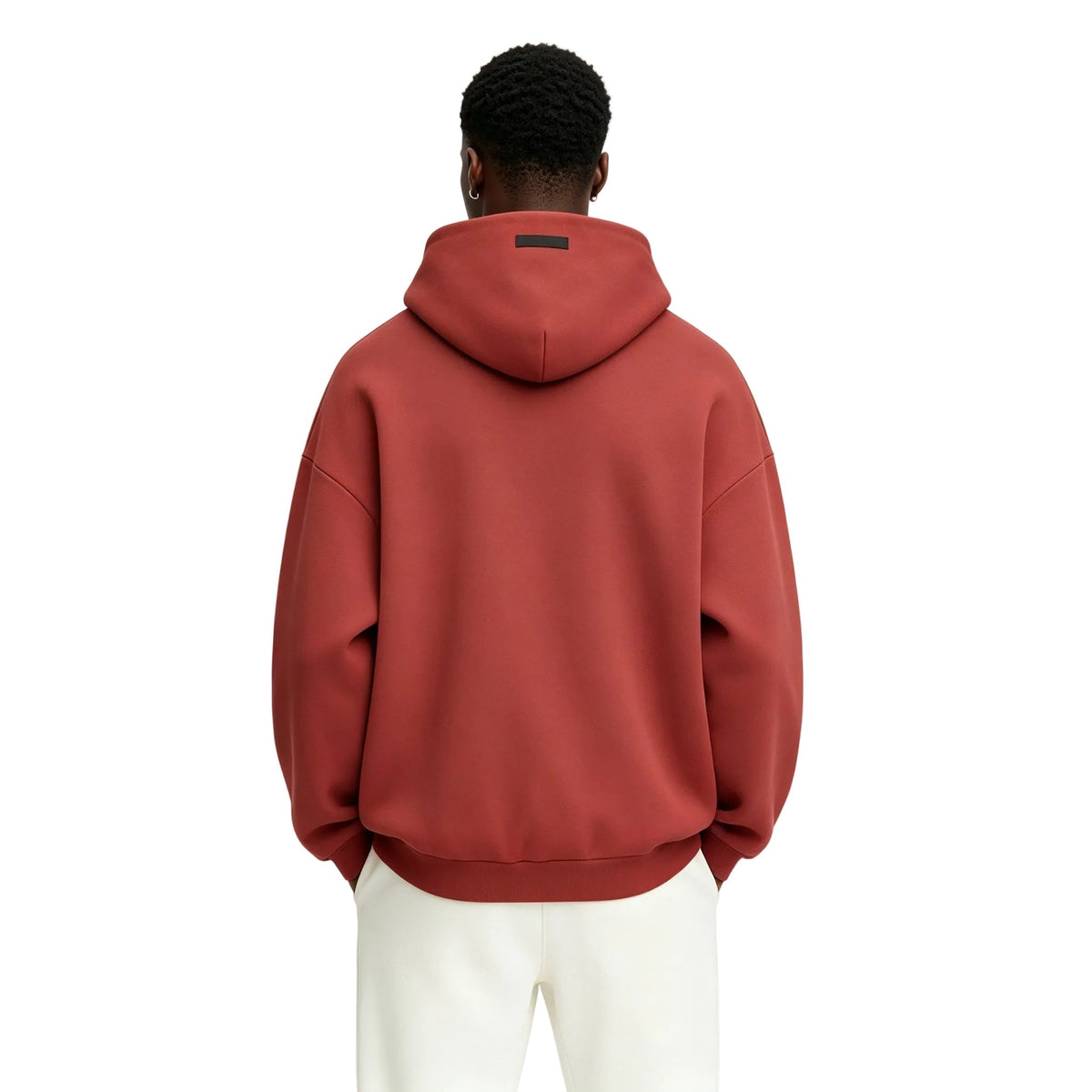 Fear of God Essentials-Fleece Hoodie 'Crimson'