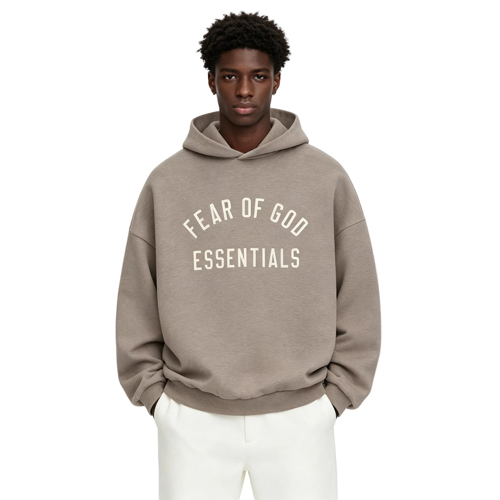 Fear of God Essentials-Fleece Hoodie 'Heather Grey'