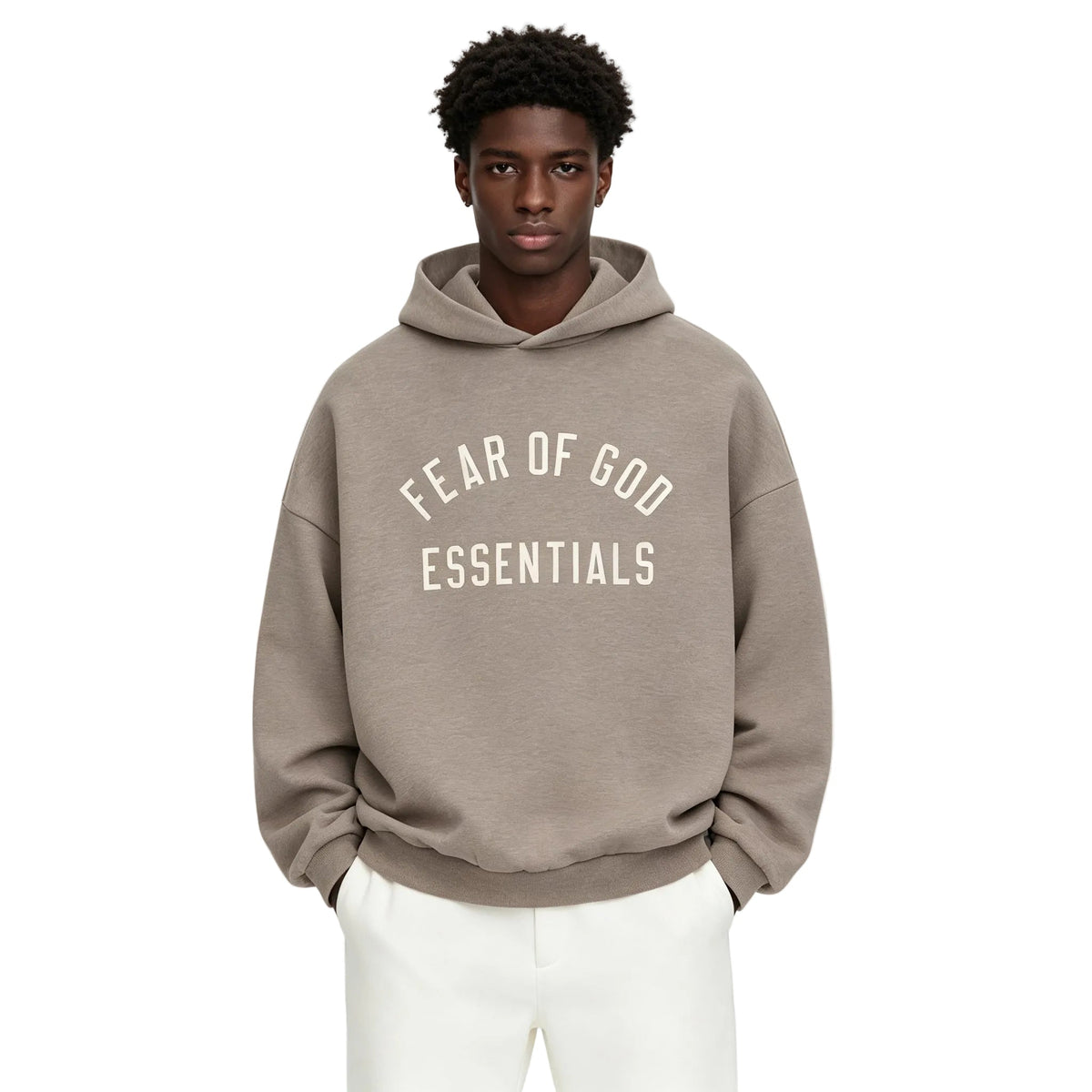Fear of God Essentials-Fleece Hoodie 'Heather Grey'